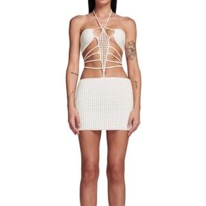 NWT I.AM.GIA Cream Cut-Out Mini Dress